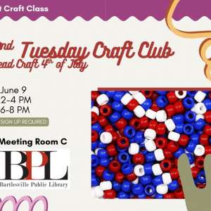 Photo 1 of Bartlesville Public Library 2nd Tuesday Craft Club.